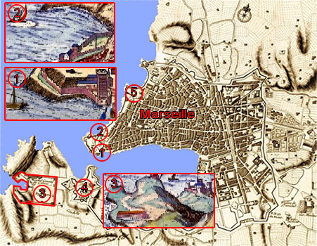Map of Marseille Lazaretto Locations